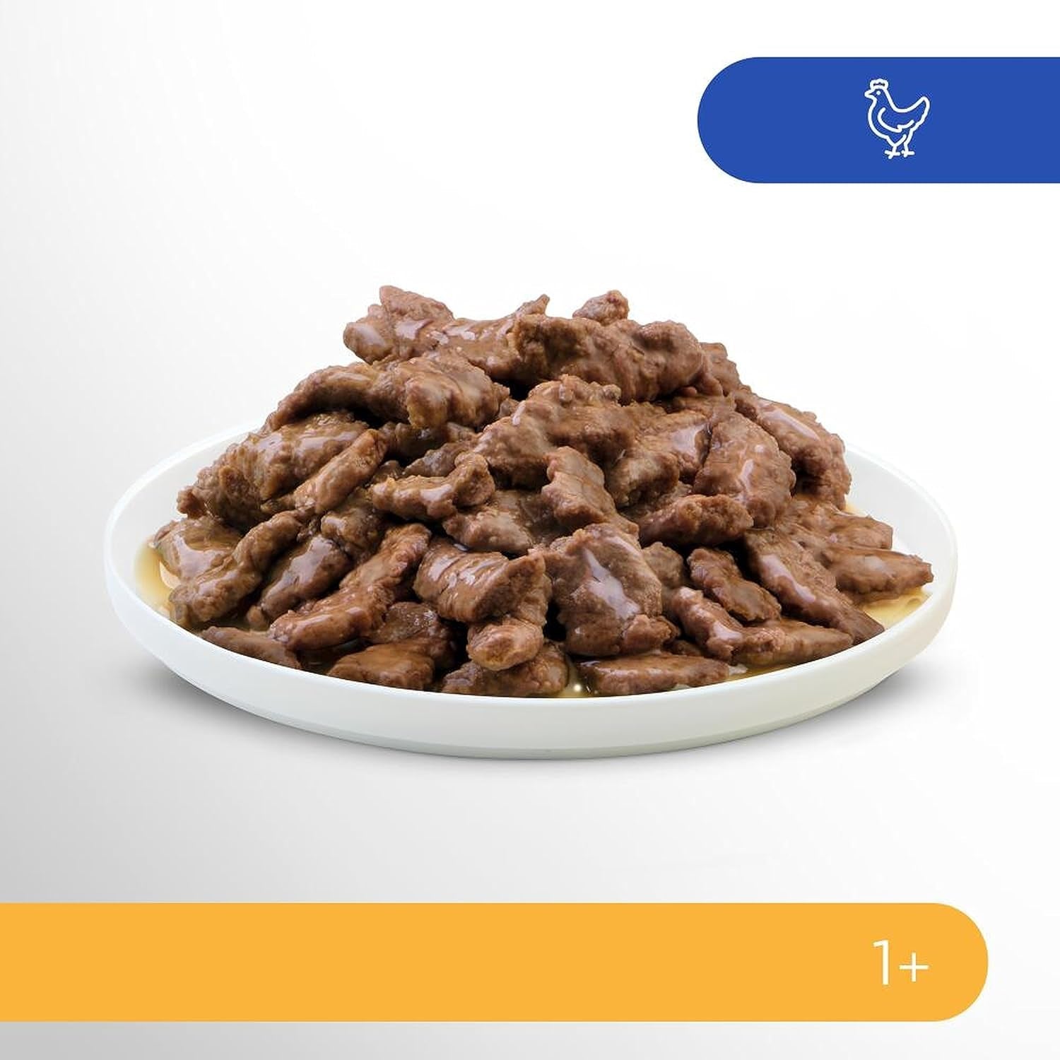 Mokra karma dla kotów Perfect Fit Sensitive 1+ z kurczakiem w sosie, 12 saszetek, 12 x 85 g - Mokra karma premium dla wrażliwych kotów od 1 roku, bez pszenicy i soi, wspomagająca trawienie