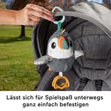 FISHER-PRICE Flap & Go Toucan - pluszowa zabawka do wózka rozwijająca zdolności motoryczne i sensoryczne u noworodków od urodzenia HNX66 Zabawki dla niemowląt Naty Shop