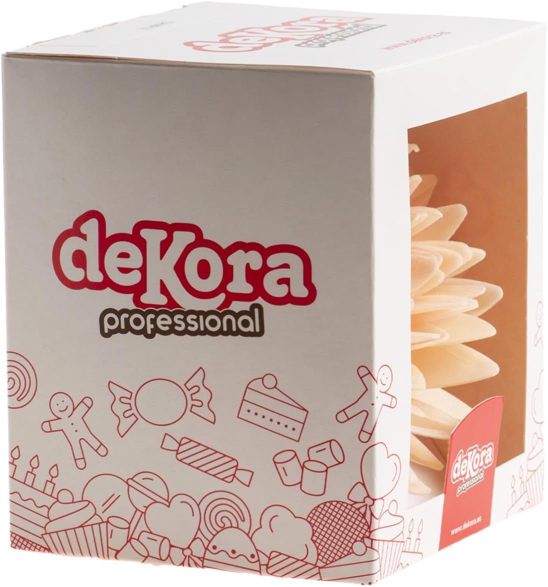 dekora - Gigantyczny kwiat 12,5 cm - jesienna dalia - bezglutenowa, bez laktozy, wegańska - dekoracje do ciast na wesela, urodziny i desery - łatwa w użyciu Naty Shop Sugarpaste