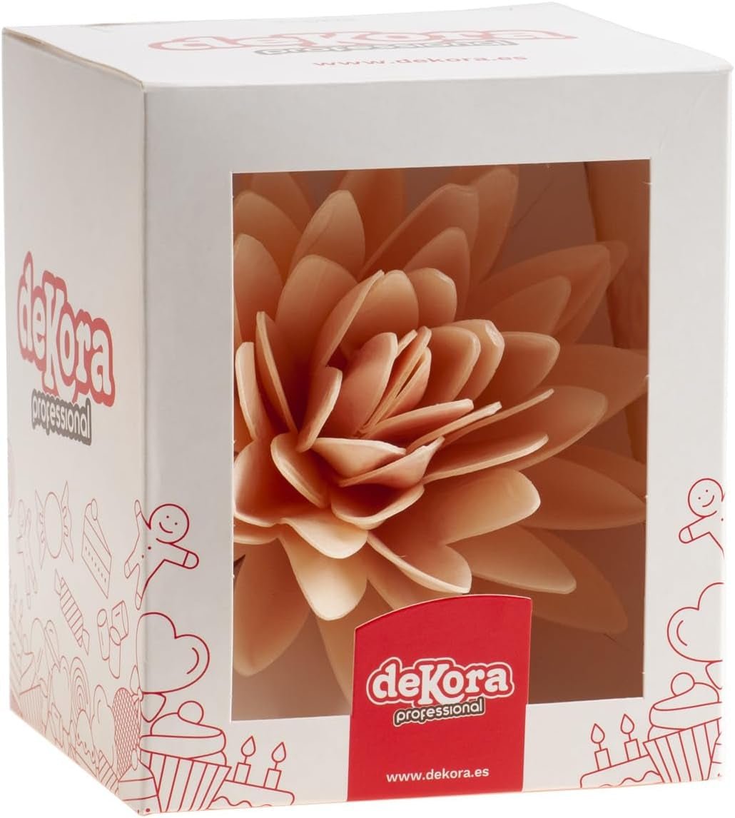 dekora - Gigantyczny kwiat 12,5 cm - jesienna dalia - bezglutenowa, bez laktozy, wegańska - dekoracje do ciast na wesela, urodziny i desery - łatwa w użyciu Naty Shop Sugarpaste