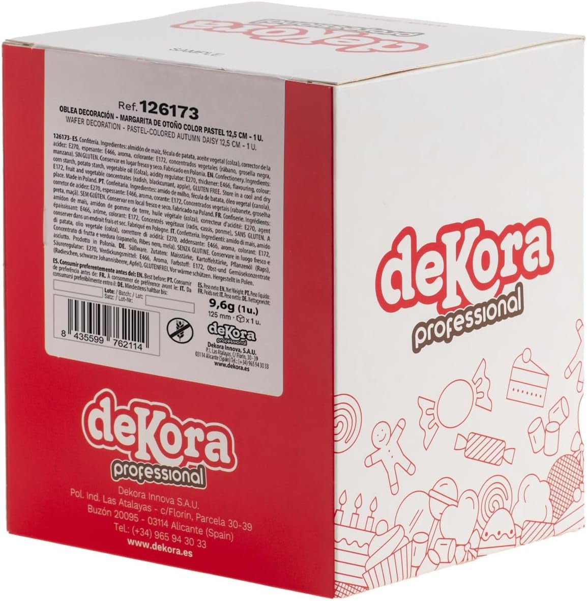 dekora - Gigantyczny kwiat 12,5 cm - jesienna dalia - bezglutenowa, bez laktozy, wegańska - dekoracje do ciast na wesela, urodziny i desery - łatwa w użyciu Naty Shop Sugarpaste