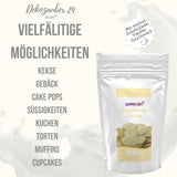 Dekozauber24 krople kuwerturowe, białe, 500g, o smaku białej czekolady i wanilii, chipsy Deco Melts, można używać w kuchence mikrofalowej, do cake pops, ciast, tart, tart, dripu lub lukru Naty Shop Sugarpaste