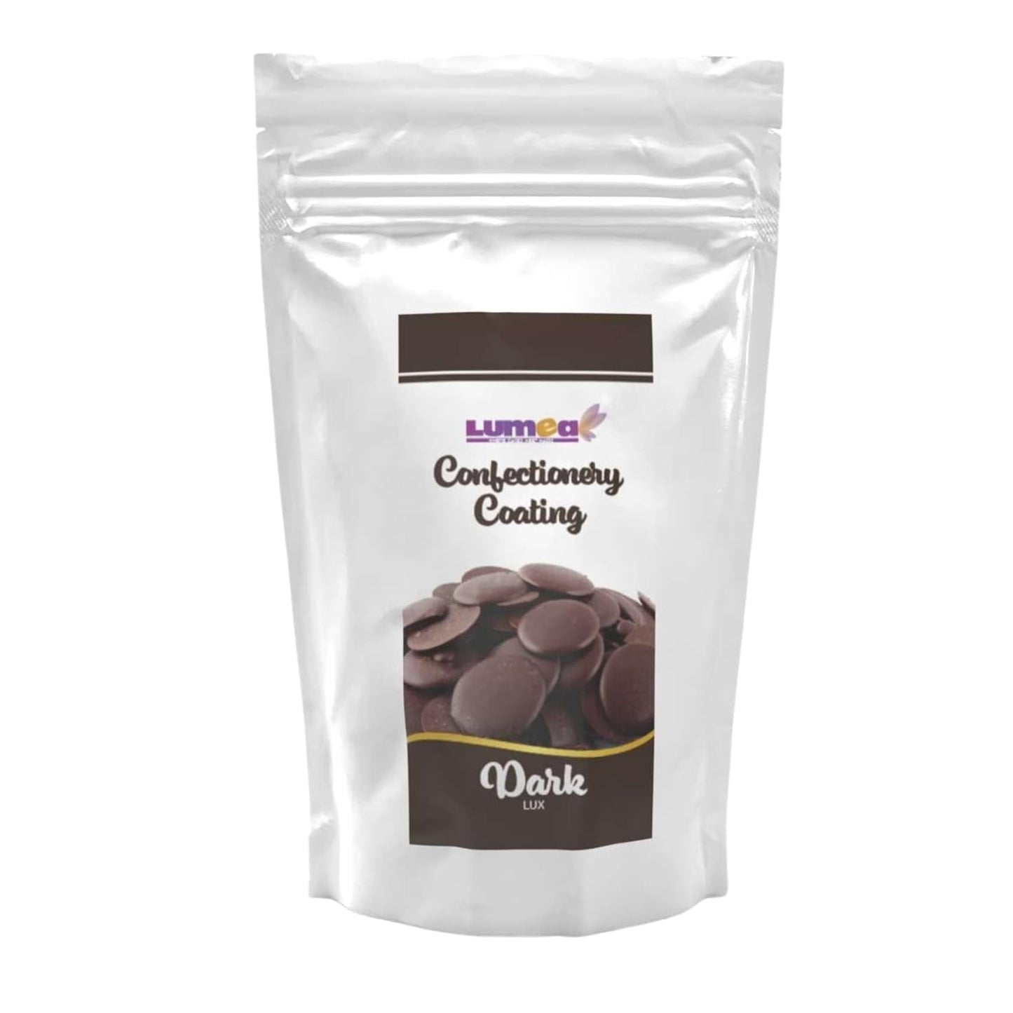 Dekozauber24 krople kuwerturowe, białe, 500g, z białą czekoladą i aromatem wanilii, chipsy Deco Melts, można używać w kuchence mikrofalowej, do cake pops, ciast, tart, tart, dripów lub lukru Naty Shop Pasta cukrowa Ciemnobrązowy