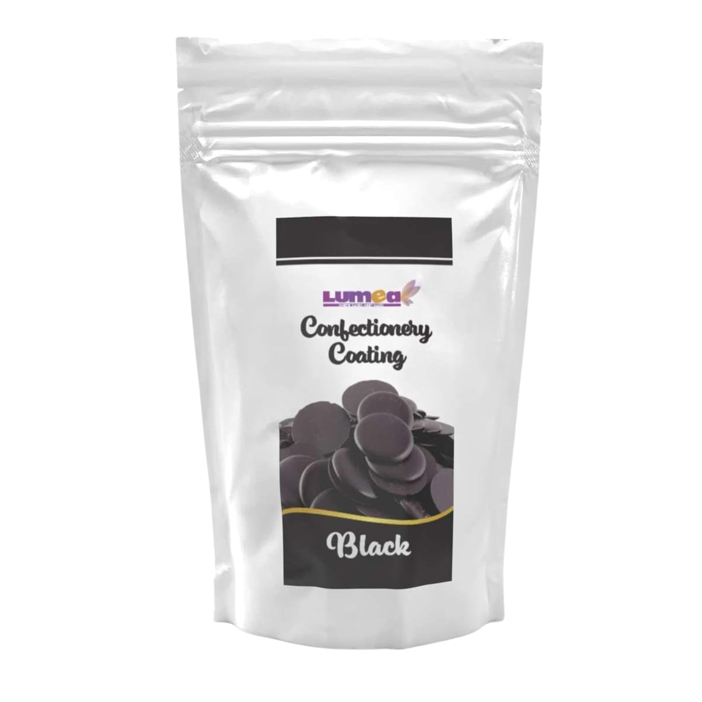 Dekozauber24 krople kuwerturowe, białe, 500g, z białą czekoladą i aromatem wanilii, chipsy Deco Melts, można używać w kuchence mikrofalowej, do cake pops, ciast, tart, tart, dripu lub lukru Naty Shop Sugarpaste Black
