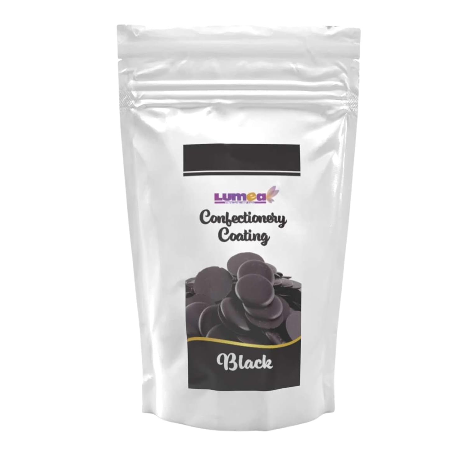 Dekozauber24 krople kuwerturowe, białe, 500g, z białą czekoladą i aromatem wanilii, chipsy Deco Melts, można używać w kuchence mikrofalowej, do cake pops, ciast, tart, tart, dripu lub lukru Naty Shop Sugarpaste Black