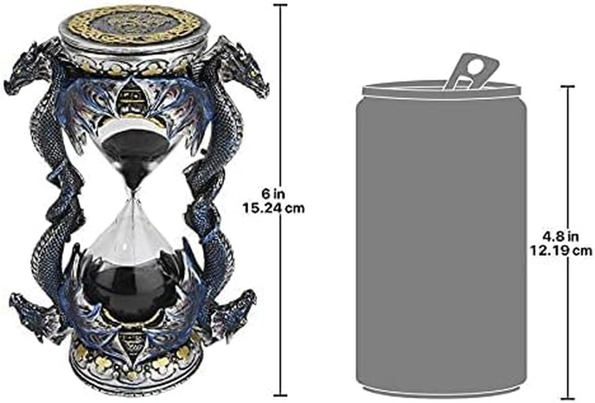 Design Toscano Statua z klepsydrą z dekoracją gotycką, poliresin, full color, 15 cm Figurki i rzeźby Naty Shop