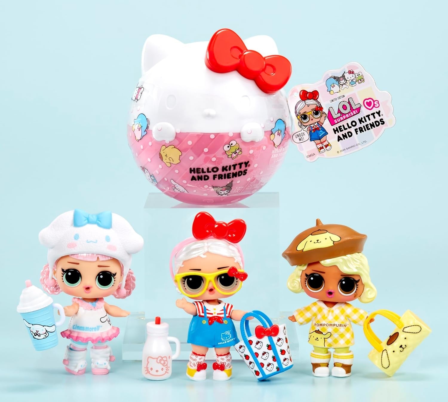LOL niespodzianka! Love Hello Kitty and Friends - 1 lalka z 7 niespodziankami, wybór losowy, 8 przedmiotów kolekcjonerskich, dla dzieci w wieku od 4 lat, różowy