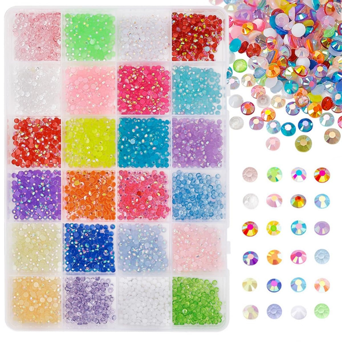 GZMAYUEN 920 szt. Złoto srebro Flatback Perlen Für Nägel, Halbrunde Weiße Beige Nail Perlen, Kleine Halbrunde Flatback Perlen Für DIY Nail Art Decor
