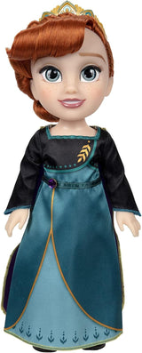 Disney Frozen 2 Anna Doll – ruchoma lalka o wysokości 35 cm w kultowej modnej sukience z herbem Arendelle i tiarą dla dodatkowej zabawy, dla dziewczynek w wieku 3 lat i starszych