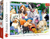 Układanka - "1000" - Śmieszne portrety psów Puzzle Naty Sklep Psy w ogrodzie