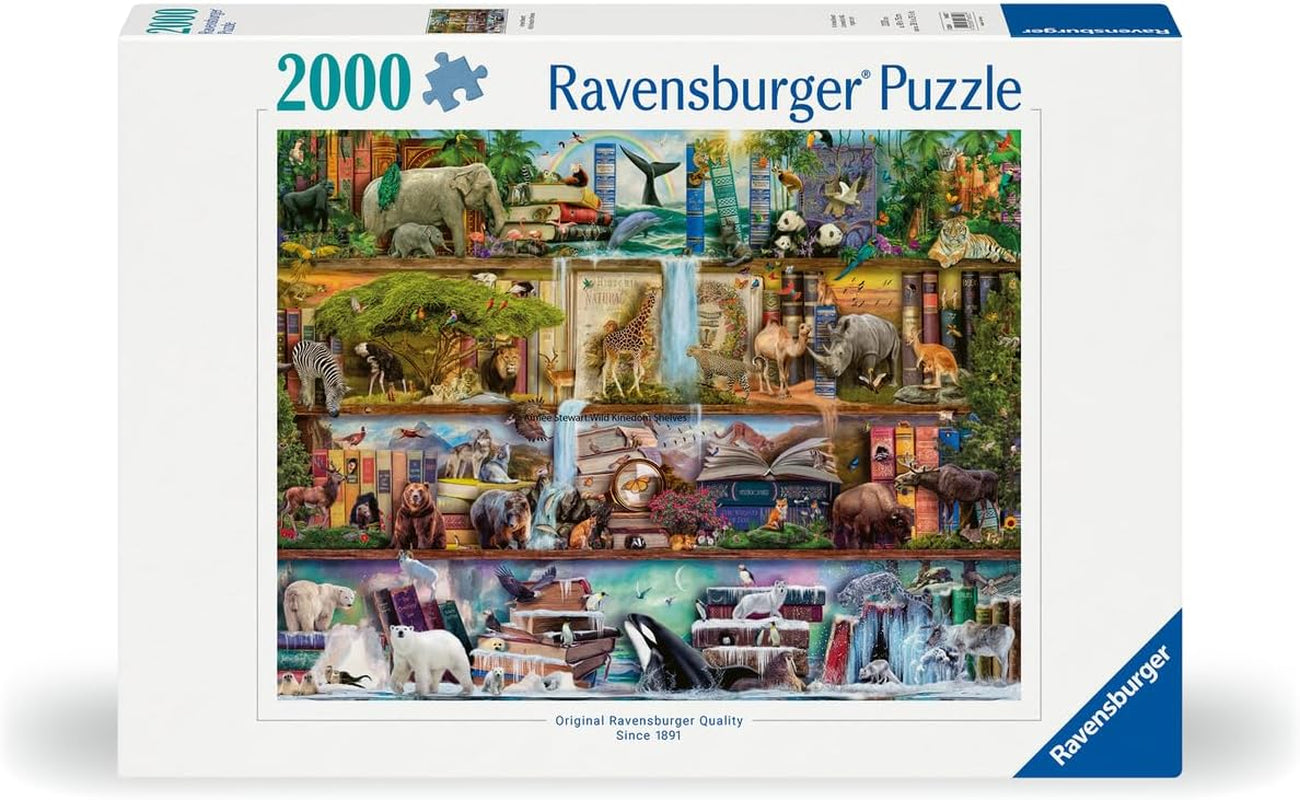 Ravensburger Puzzle 16652 - Świat Dużych Zwierząt - Układanka składająca się z 2000 elementów dla dorosłych i dzieci w wieku 14+, zaprojektowana przez Aimee Stewart Puzzle Naty Shop