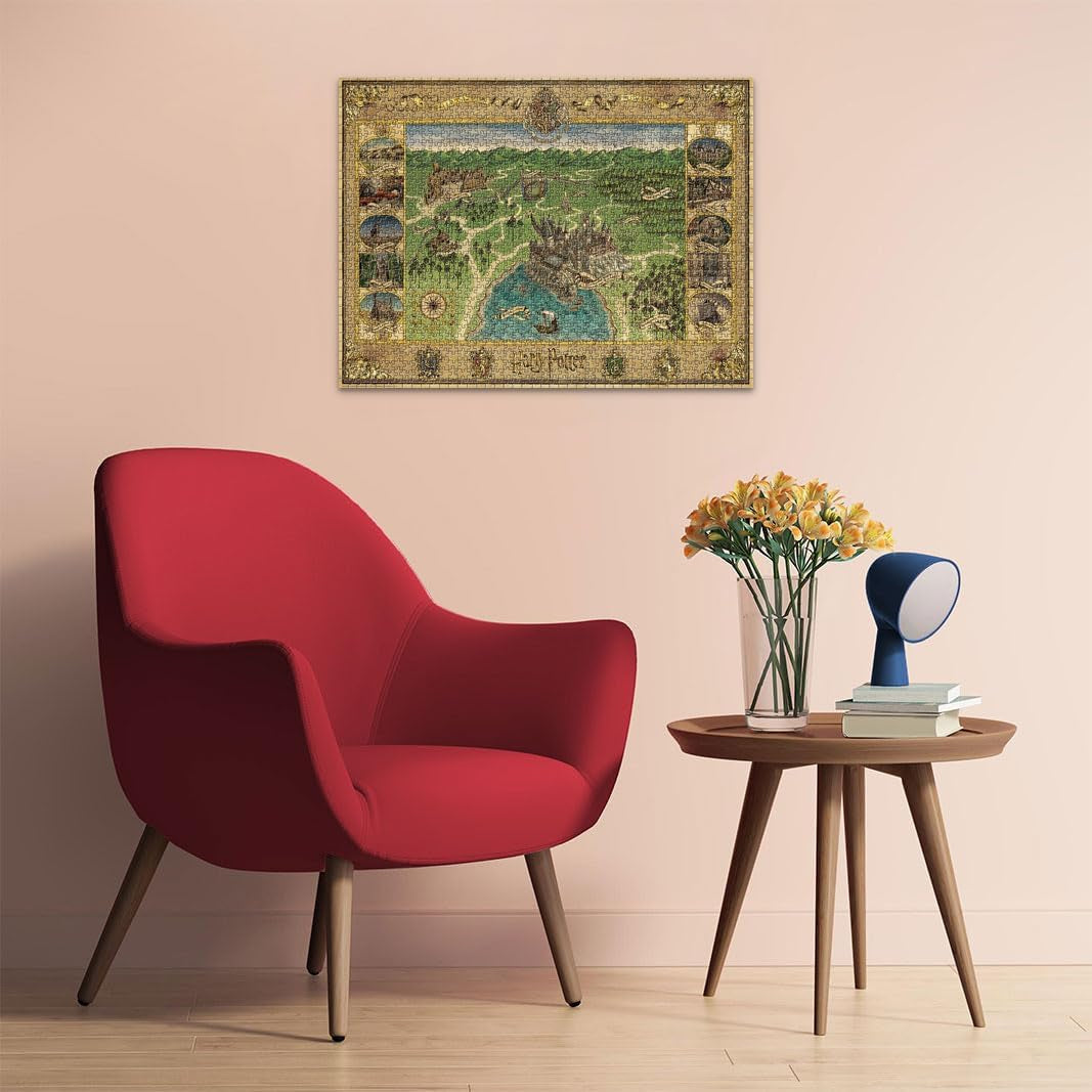 Ravensburger Puzzle 12000720 - Mapa Hogwartu - 1500 elementów Puzzle dla dorosłych i dzieci w wieku 14+ Harry Potter Fan Merchandise Puzzle Naty Shop