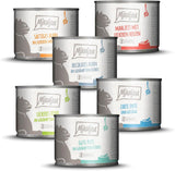 MjAMjAM - Mokra karma premium dla kotów - Pyszny zestaw mieszany III Posiłki dla Twojego kota 6 szt. (6 x 200 g) bez zbóż z dodatkowym mięsem