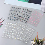 3D Metallic Schwarz Schmetterling Nagelsticker - Laser Pink Aurora Nagelaufkleber - Punk Butterfly Nail Art Naklejki - Srebrne naklejki do paznokci - Nageldesign Zubehör