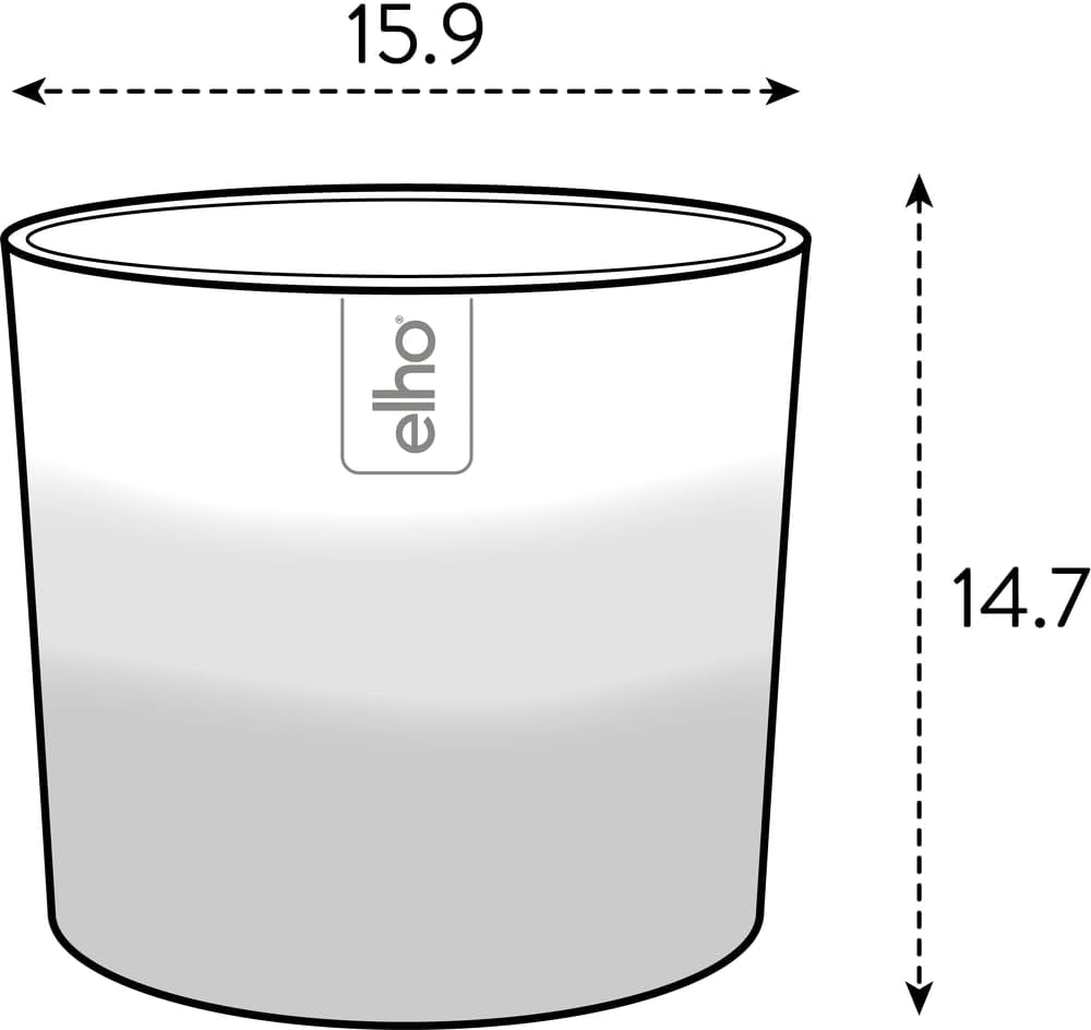Okrągła doniczka elho Color Gradient 16cm - do użytku w pomieszczeniach - 100% plastiku pochodzącego z recyklingu - Ø 15,9 x wys. 14,7 - zielony/bambusowy zielony