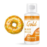 Fettlösliche Lebensmittelfarbe Für Schokolade - 60Ml Ölbasis Lebensmittelfarben Für Fondant, Torten Dekoration, Backen - Flüssige Barwnik spożywczy Für Kakaobutter, Buttercream, Kuchen (Schwarz) Naty Shop Gold