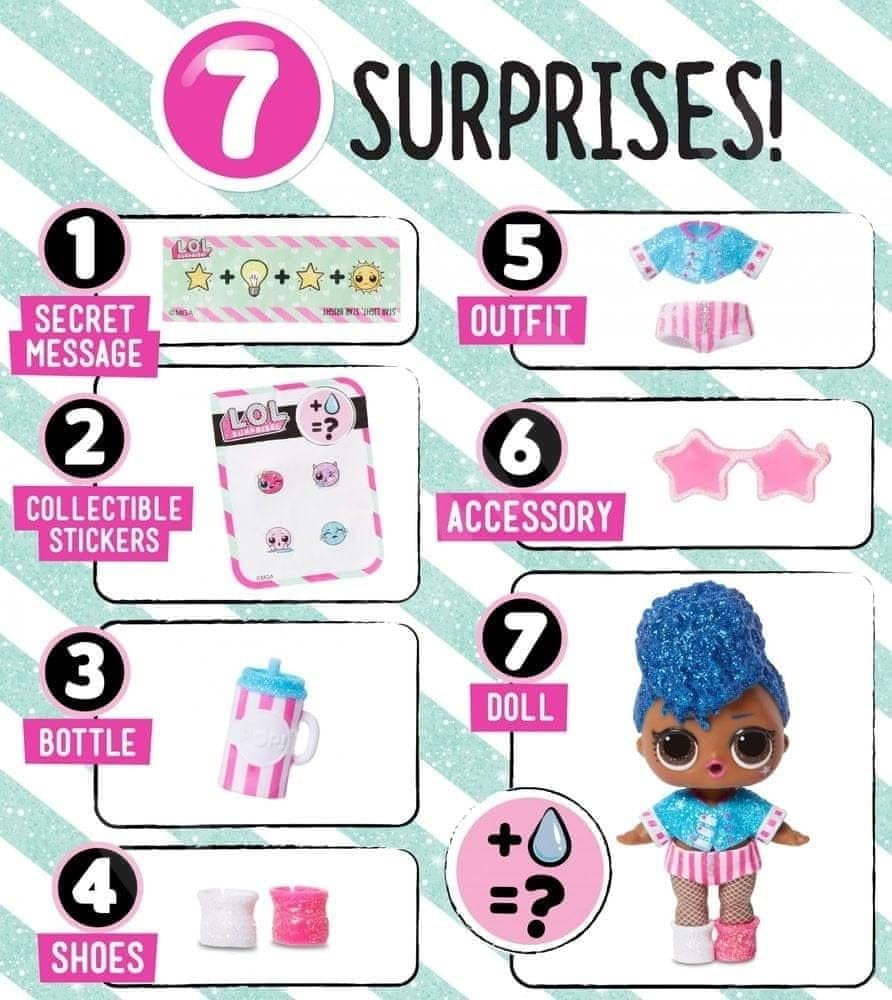 LOL Surprise Glitzer Series - Glitzer-Puppen im 12er-Pack - ponad 80 niespodzianek z Puppen, strojami, akcesoriami i nie tylko - Gra mit Wasserüberraschung - Für Mädchen und Jungen ab 4 Jahren