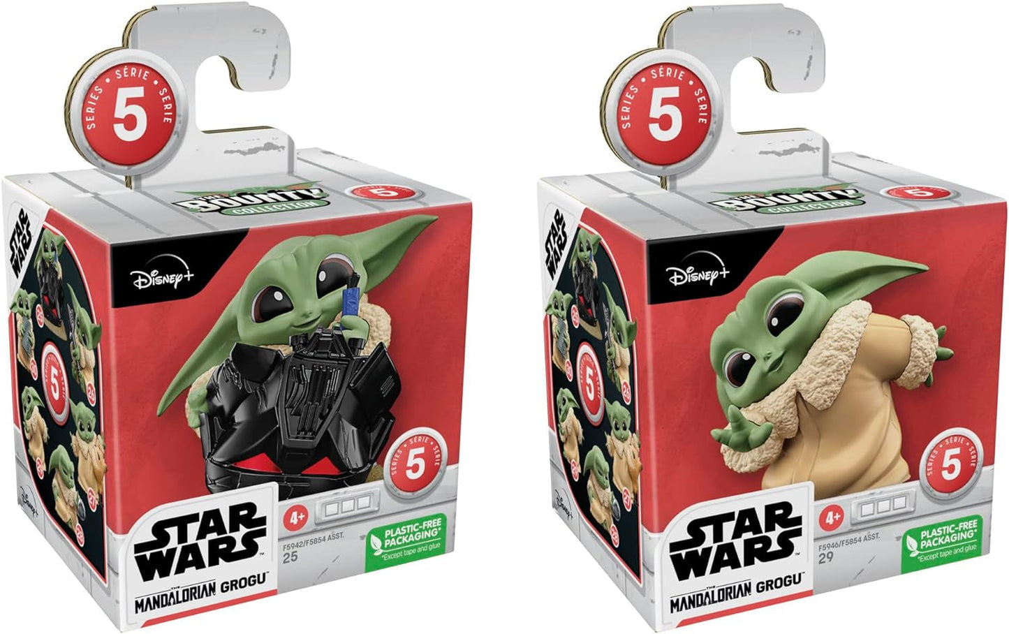 Star Wars Hasbro the Bounty Collection, seria 5, 2-pak figurek Grogu, gra w kask, gra Peek-a-Boo, zabawka dla dzieci powyżej 4 lat, 5,5 cm, multi, figurki F5941 Naty Shop