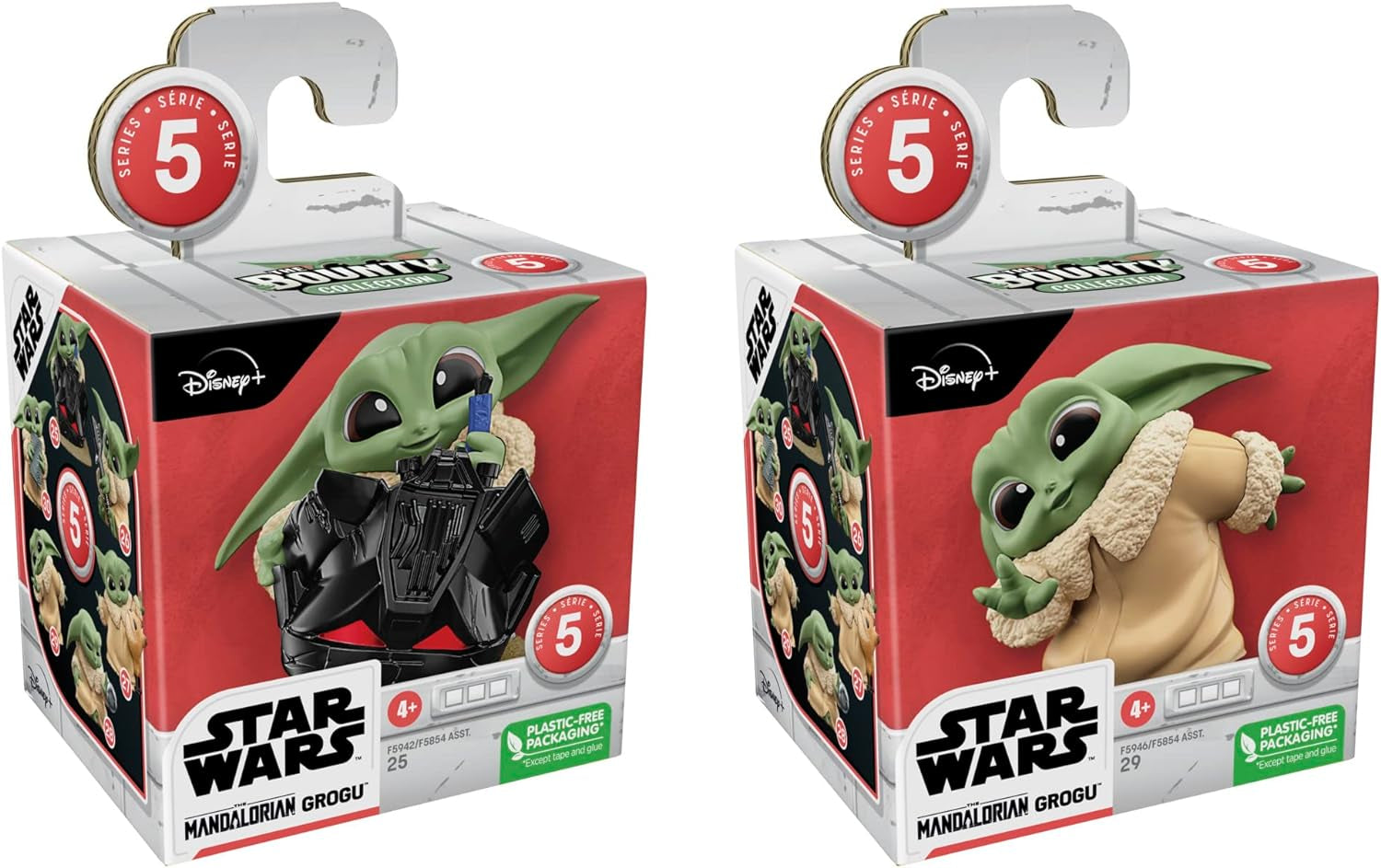 Star Wars Hasbro the Bounty Collection, seria 5, 2-pak figurek Grogu, gra w kask, gra Peek-a-Boo, zabawka dla dzieci powyżej 4 lat, 5,5 cm, multi, figurki F5941 Naty Shop