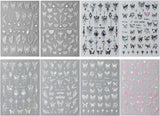 3D Metallic Schwarz Schmetterling Nagelsticker - Laser Pink Aurora Nagelaufkleber - Punk Butterfly Nail Art Naklejki - Srebrne naklejki do paznokci - Nageldesign Zubehör