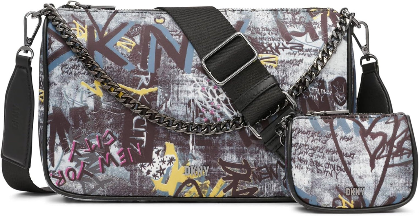 DKNY Bodhi Crossbody Torby Damskie Naty Shop Czarny Multi