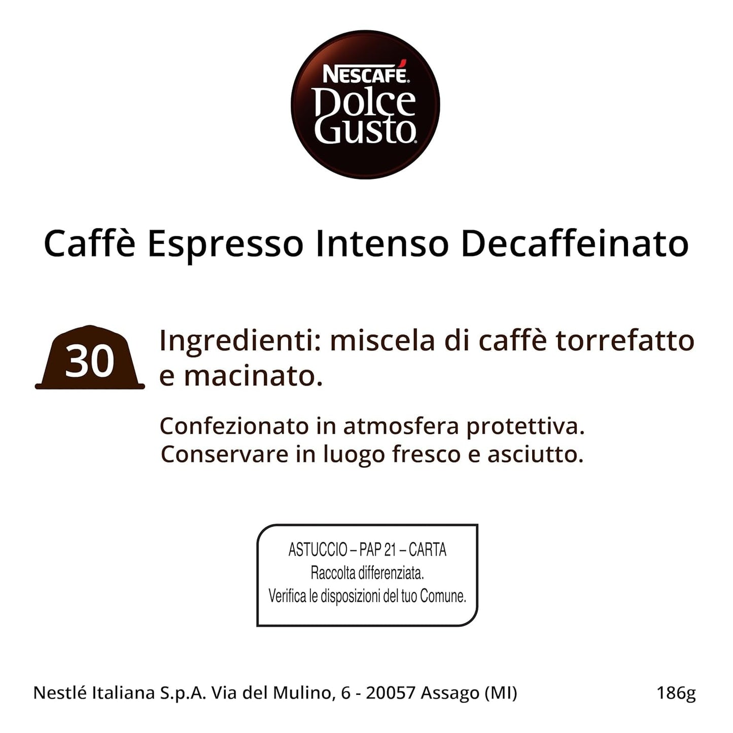 Nescafé Dolce Gusto Cafe Dolce Gusto Espresso Intenso Desc. | Nestle Pack 3 Kisten Mit 18 Kapseln, Die Jewells 16 Einheit (3er Pack)