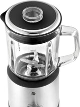 WMF Küchenminis Kompaktmixer, Mini mikser stojący, 400 Watt, mikser stojący Klein, Glasbehälter 0,8 L, Pulsstufe, Cromargan Matt Kitchen Naty Shop
