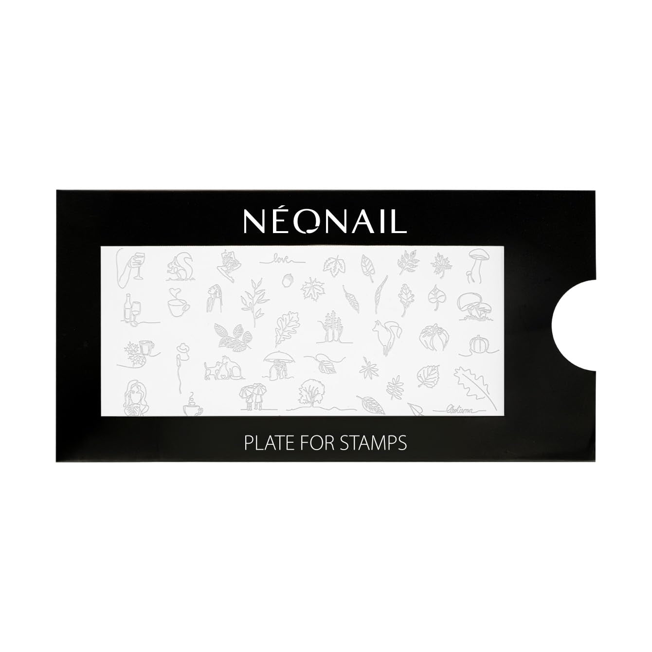 NÉONAIL Nagel Stempel Mit Schaber - Nägel Selber Machen - Stempel do zdobienia paznokci - Nageldesign Für Nagel Schablone - French Nails Stempel - Silikon Nagelstempel