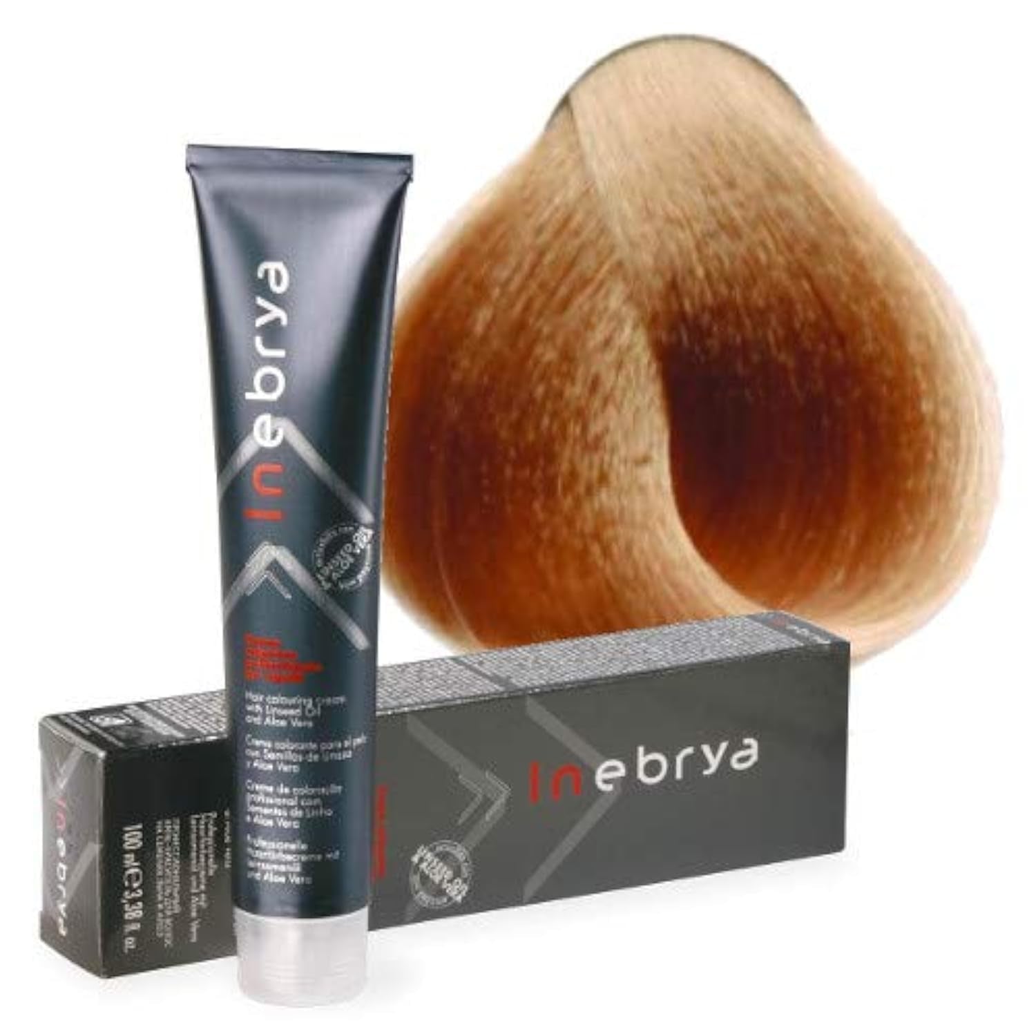 Krem do trwałej koloryzacji włosów z siemieniem lnianym i aloesem 100ml (- 7,0 Blond) Farba do włosów Naty Shop 10/3 Platynowy blond jasne złoto 100 Ml (1 opakowanie)