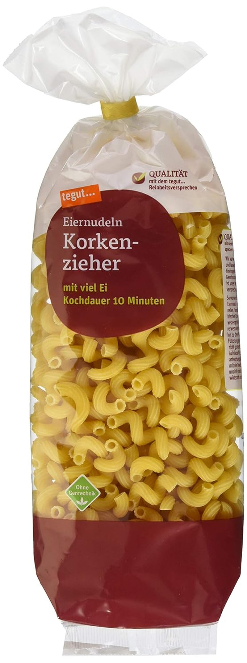tegut... Makaron z jajkiem, korkociąg, 1 x 500 g