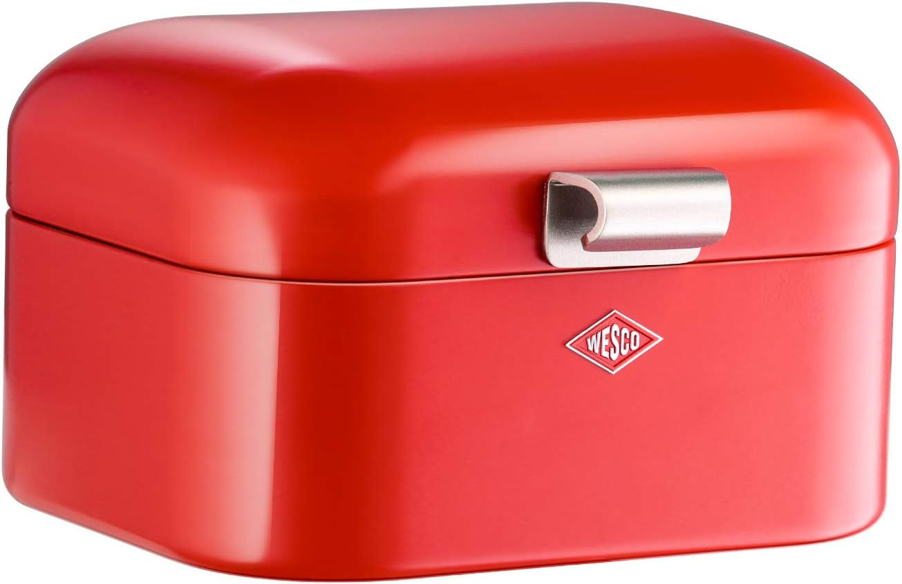 Kosz na chleb Wesco 235 001 Mini Grandy 17 x 18 x 12 cm (dł./szer./wys.) różowy, stal nierdzewna Pudełka do przechowywania żywności Naty Shop Czerwony
