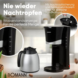 Ekspres do kawy Bomann® z termosem | na 8-10 filiżanek kawy | bez utraty temperatury | ekspres do kawy z filtrem | 1 litr | Ekspres | Ekspres przelewowy z termosem | KA 168 czarny