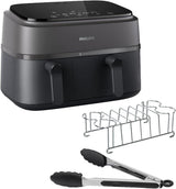 Philips Dual Basket Airfryer, seria 3000 z zestawem śniadaniowym, 9 litrów, 2 szuflady Sprzęt gospodarstwa domowego Naty Shop Default Title