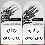Nagel Pinsel 8 Stück Pinsel Für Gelnägel, Nageldesign Gel Pinsel Dotting Painting Line Pen Für Nagelack Żel Akryl Nagel Pinsel Zestaw do zdobienia paznokci Akryl Pinsel Fineliner Nägel Selber Machen
