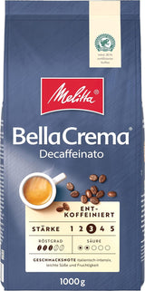Kawa ziarnista Melitta BellaCrema La Crema 1kg i kawa ziarnista BellaCrema Decaffeinato bezkofeinowa 1kg