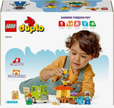 LEGO DUPLO Miejskie pszczelarstwo i ule, zabawka edukacyjna dla małych dzieci z 2 figurkami i ruchomą ciężarówką, zestaw do budowania i przebudowy, zabawka dla małych dzieci od 2 lat 10419 Zestawy do budowania Besuche den LEGO-Store