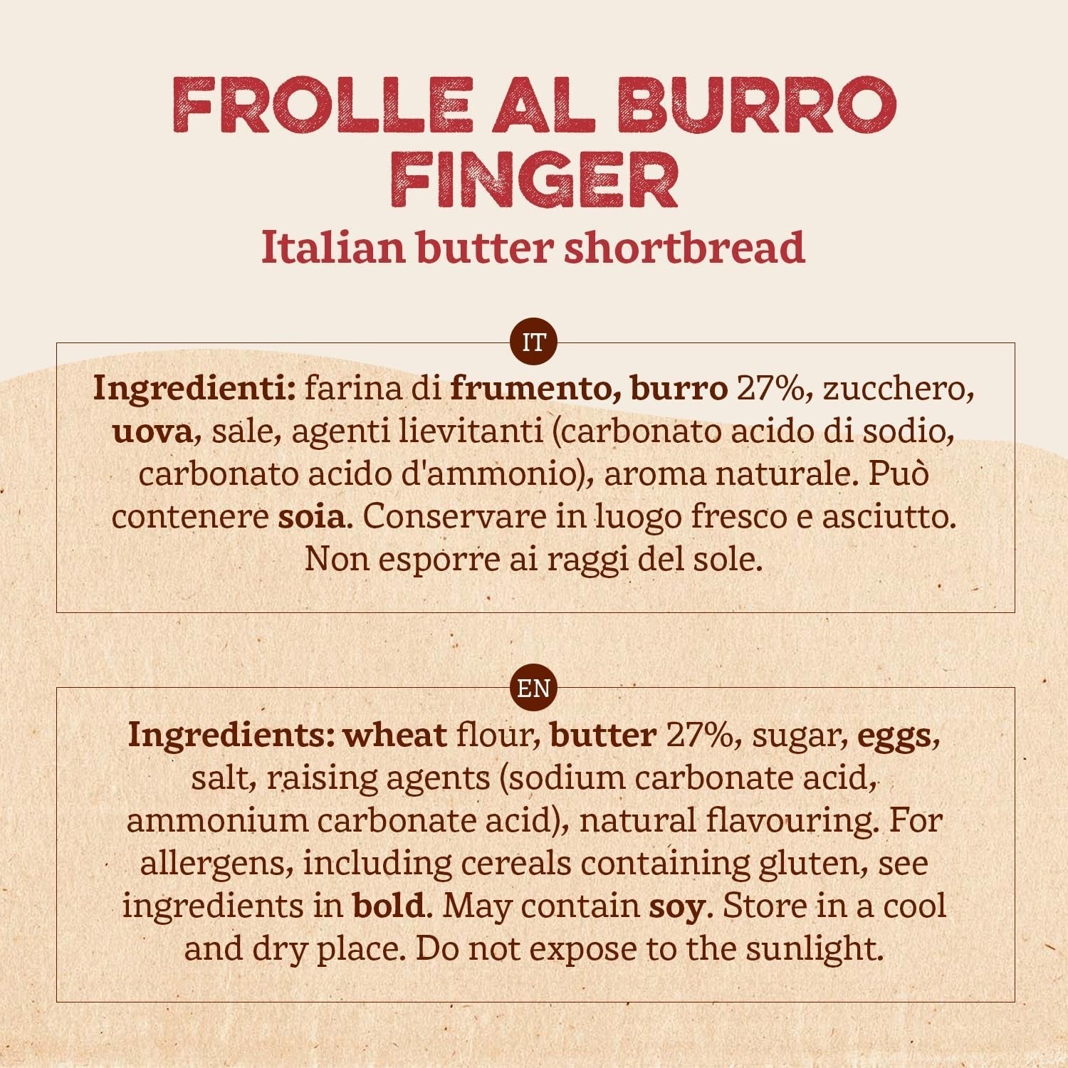 Palce Frolle Al Burro. Biscotti Tradycyjnie Przygotowane Przyjdź Una Volta. Ideal Come Fine Pasto Goloso, Ma Anche Da Abbinare Al O Al Caffè. Opakowanie Tak 150 G