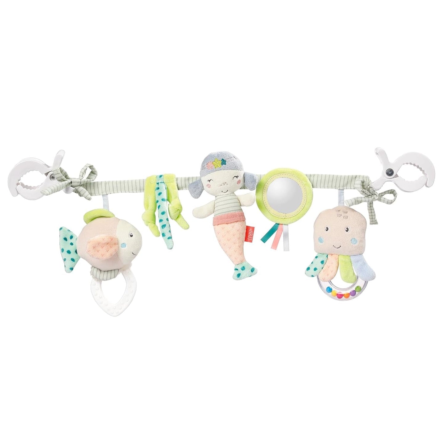 Fehn Baby Łańcuszek do wózka Panda Baby Mobile - łańcuszek do wózka dziecięcego z uroczymi figurkami - elastyczna wisząca zabawka dla dziecka - zabawka do wózka dla niemowląt i małych dzieci od 0+ miesiąca Baby Toys Naty Shop Maluchy