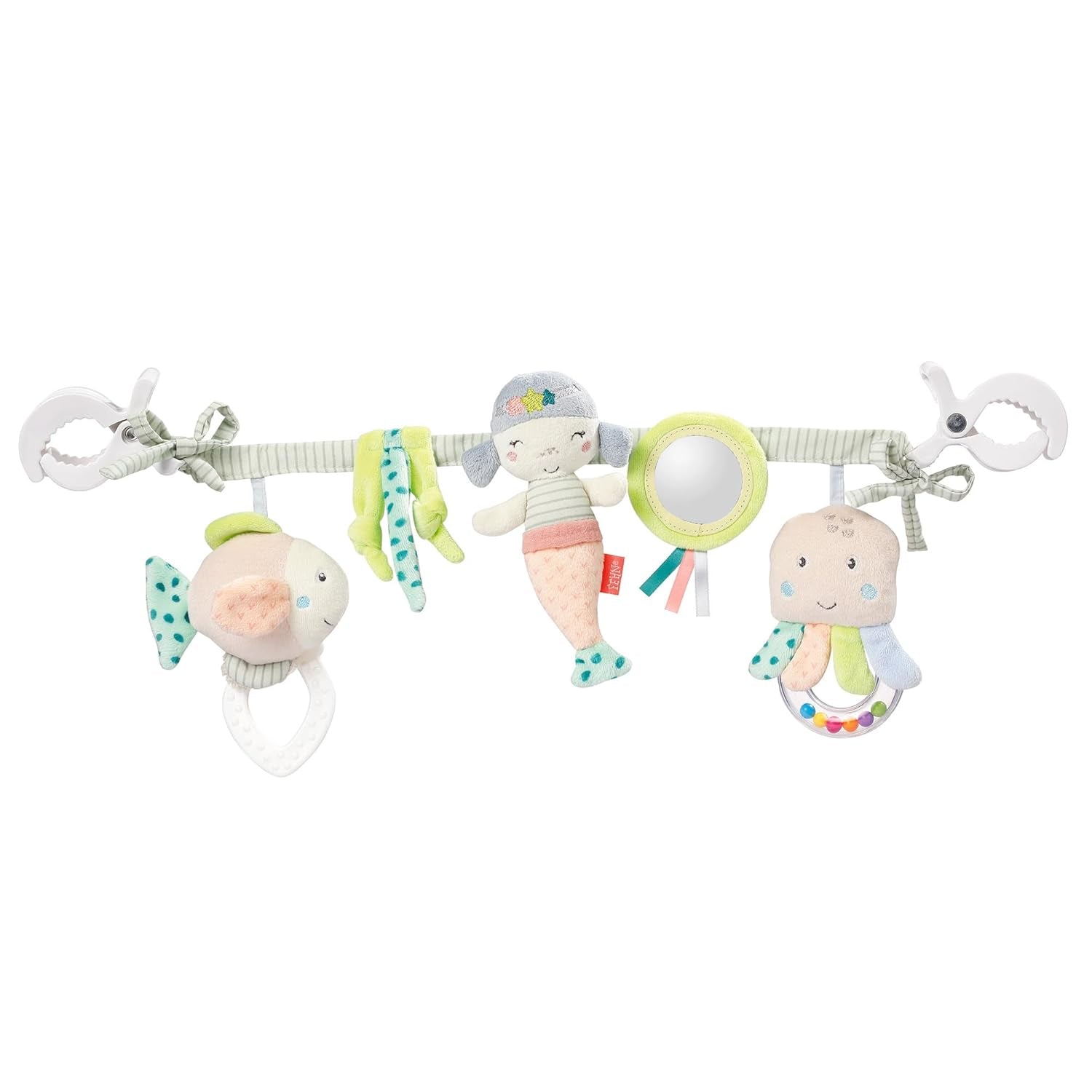 Fehn Baby Łańcuszek do wózka Panda Baby Mobile - łańcuszek do wózka dziecięcego z uroczymi figurkami - elastyczna wisząca zabawka dla dziecka - zabawka do wózka dla niemowląt i małych dzieci od 0+ miesiąca Baby Toys Naty Shop Maluchy