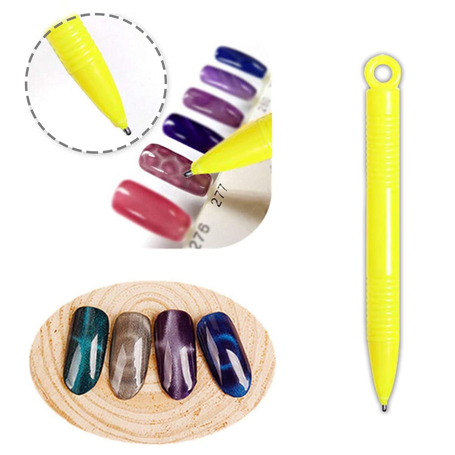 14 Stück Nail Art Werkzeug Magnetstift DIY Magic 3D Magnet Stick Set Verwendung Mit Cat Eye Gel Pulver Oder Nagelack - Magnetic Stift Katze Eye Pen Für Ideal Katzenaugen Magische Effekt