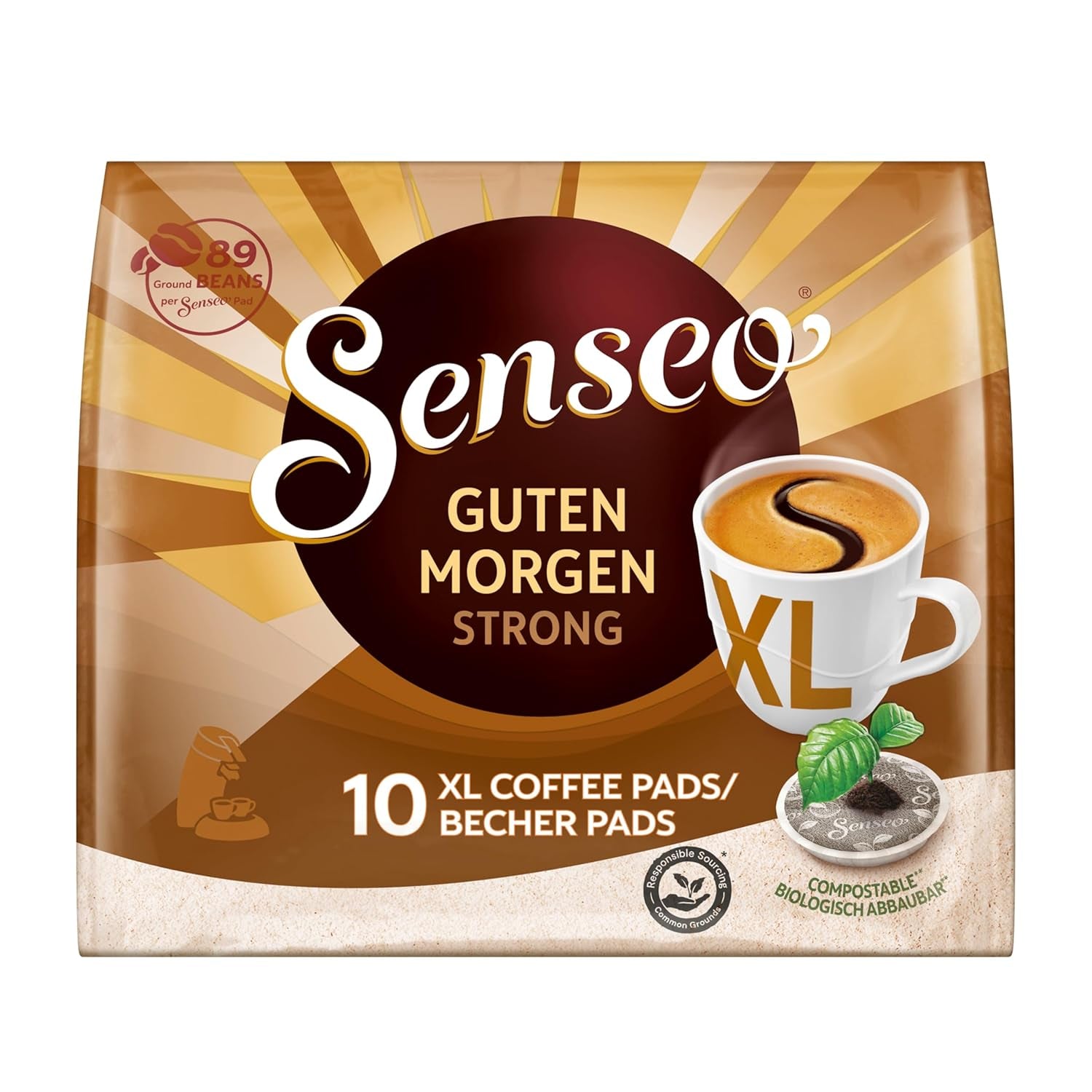 Podkładki Senseo Guten Morgen Strong XL, 5 x 10 Getränke, 50 kapsułek Kaffeepad