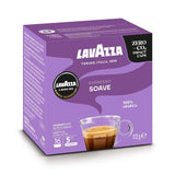 Lavazza, A Modo Mio Soave 256 Kaffeekapseln, für einen leichten und eleganckien Espresso mit aromaticschen Noten von Blumen, 100% Arabica, Intensität 5/13, średni Röstung, 16 Packungen mit je 16