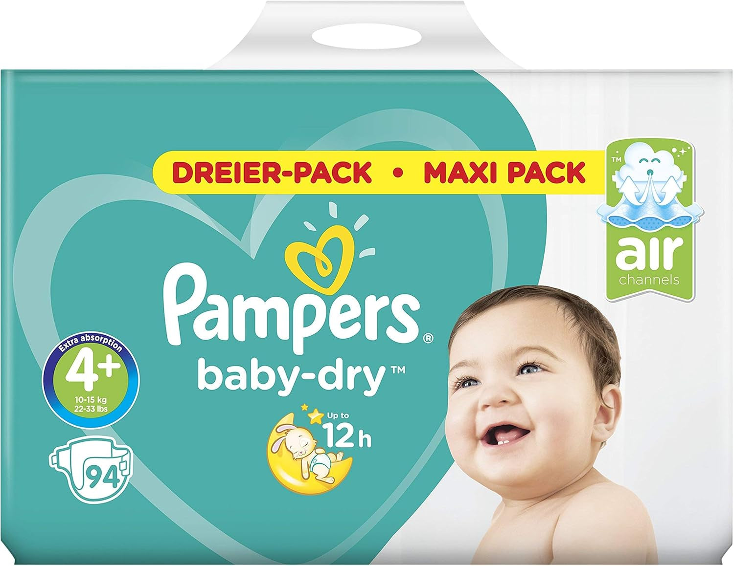 Pampers (stara wersja), majtki, rozmiar 4, 9kg-15kg, trzy opakowania (1 x 88 pieluszek)