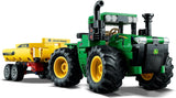 LEGO Technic Ciągnik 4WD John Deere 9620R z przyczepą wywrotki Klasyczna zabawka rolnicza dla dzieci dla chłopców i dziewcząt w wieku 8 lat Model kolekcjonerski 42136 Zestawy do budowania Besuche den LEGO-Store