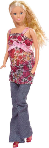 Simba 105734000 - Steffi Love Welcome Baby, lalka w ciąży, akcesoria, lalka modowa, 29cm, dla dzieci w wieku 3+