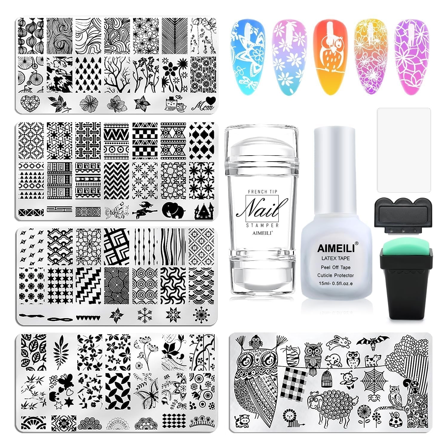 Taśma lateksowa AIMEILI Nagelleck Korrektor Hautschutz Fingerschutz Für Nail Art Palisade Geruchlos Weiß 15Ml