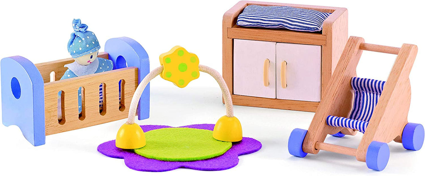 Hape E3459 - Pokój dziecięcy, mały Domki dla lalek Naty Shop Pokój dziecięcy