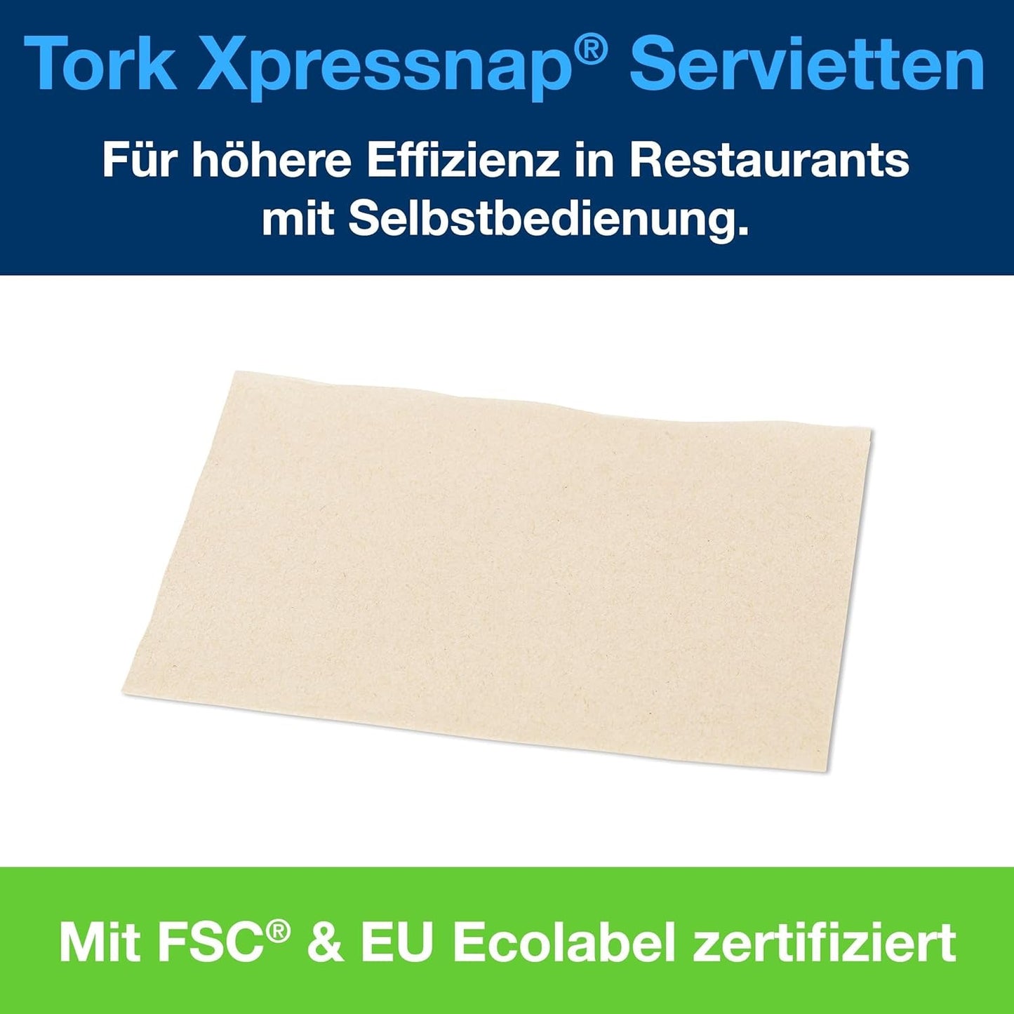 Tork Xpressnap Extra Soft Nature N4 serwetka dyspenserowa, Premium, 1/2 x 2 warstwy, 21,3 cm x 16,5 cm, 8 × 1000 serwetek, 12880