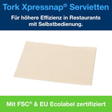 Tork Xpressnap Extra Soft Nature N4 serwetka dyspenserowa, Premium, 1/2 x 2 warstwy, 21,3 cm x 16,5 cm, 8 × 1000 serwetek, 12880