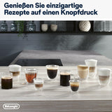De'Longhi Magnifica Evo Next - W pełni automatyczny ekspres Perfetto ze spieniaczem do mleka LatteCrema, 13 napojów za jednym dotknięciem, ekspres do kawy i cappuccino, kolorowy ekran dotykowy, tytan (ECAM312.80.TB)